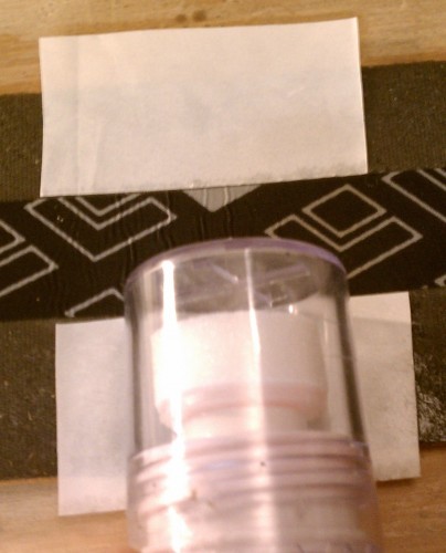Paper with roller, backcountry skiing climbing skins.