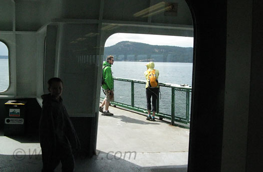 On the front deck, checking out the view. On the front deck, checking out the view.