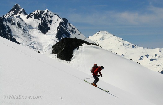 Backcountry skiing the legendary Ruth Mountain. Backcountry skiing the legendary Ruth Mountain.