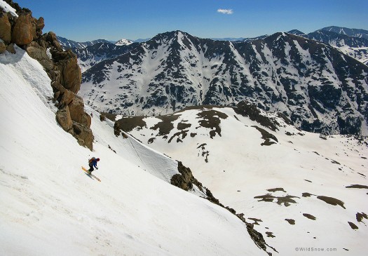 Backcountry skiing in Colorado, June 2011. Backcountry skiing in Colorado, June 2011.