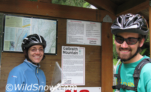Trailhead signs at Galbraith. Trailhead signs at Galbraith.