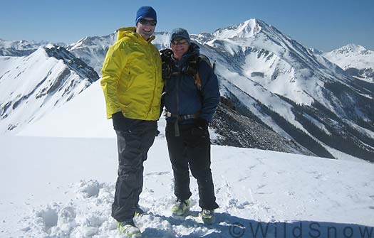 Chris (left) and Scott atop Independence Mountain, Colorado. Chris (left) and Scott atop Independence Mountain, Colorado.