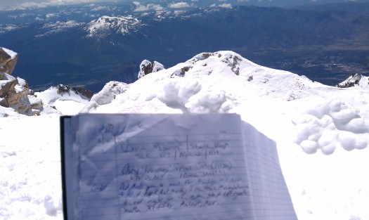 Shasta Summit Registry Entry Shasta Summit Registry Entry