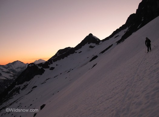SunsetTraverse Ski mountaineering in the Picket Range of the North Cascades.