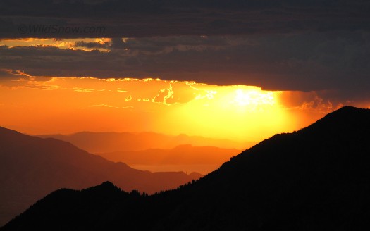 Sunset, Utah backcountry Great Salt Lake Sunset, Utah backcountry Great Salt Lake