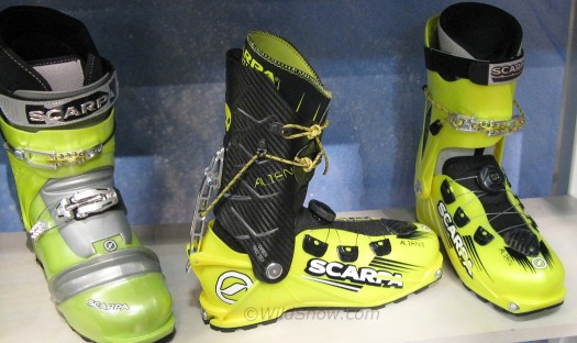 Scarpa Alien both carbon and plastic.