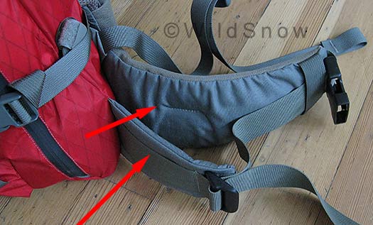 Blackjack backpack waist belt. Blackjack waist belt.