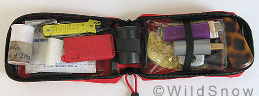 Packed up, first aid kit.