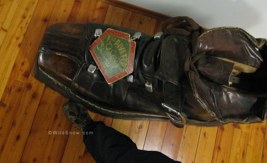 Huge ski boot.