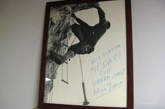 Climber in Munari boots.
