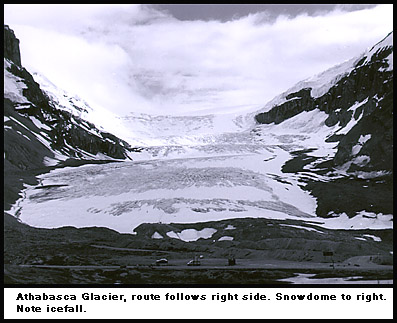 Athabasca Glacier backcountry skiing. Athabasca Glacier backcountry skiing.