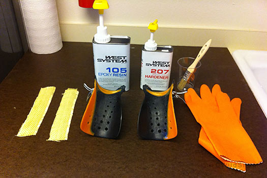 Materials for backcountry skiing boot mod. Materials for backcountry skiing boot mod.