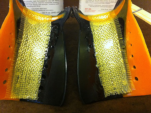 Kevlar in a backcountry skiing boot. Kevlar in a backcountry skiing boot.
