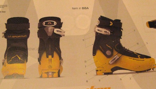 La Sportiva backcountry skiing boots. La Sportiva backcountry skiing boots.