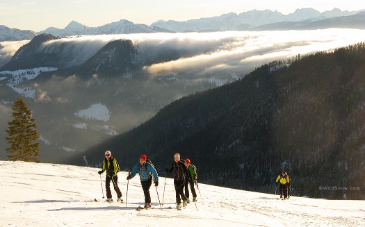 Up the Geigelstein, check out the undercast pouring over the hills. Up the Geigelstein, check out the undercast pouring over the hills.