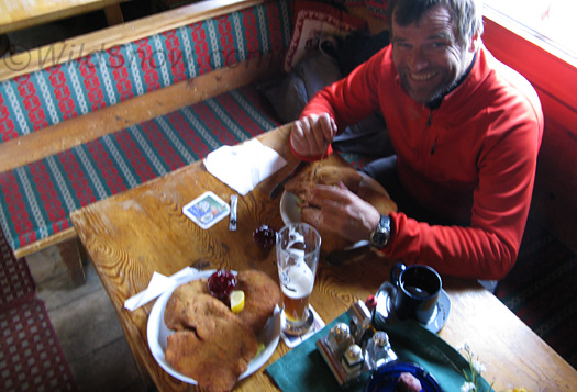 Schnitzel at Alpengasthaus Schellenberg. I skipped desert. Schnitzel at Alpengasthaus Schellenberg. I skipped desert.