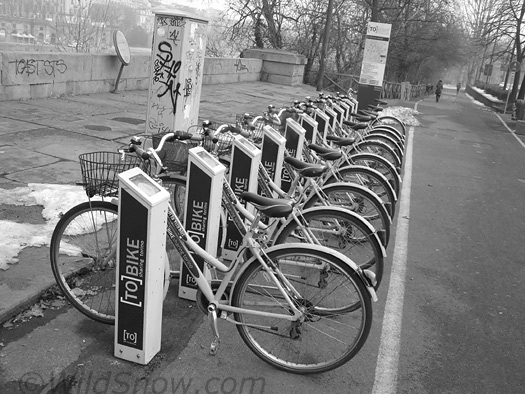 Rental bikes. Rental bikes.