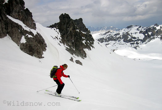Lou skiing down the Pizol Lou skiing down the Pizol