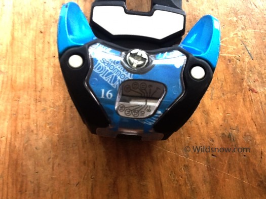 Front toepiece features easily read DIN scale up to 16 as well as adjustable toe height for both AT boots and standard Alpine boots. Models test fit were Scarpa Rush, Dalbello Kyrpton, Dynafit Titan, and Head Raptor 130. Front toepiece features easily read Din up to 16 as well as adjustable toe height for both AT boots and standard Alpine boots. Models test fit were Scarpa Rush, Dalbello Kyrpton, Dynafit Titan, and Head Raptor 130.