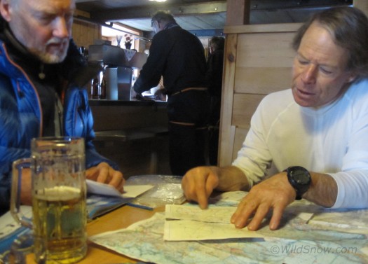 Myself and Ted strategize, knowing the weather may be ok tomorrow but then deteriorate again. Myself and Ted strategize, knowing the weather may be ok tomorrow but then deteriorate again.