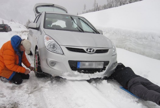 Tire chains to the Ammererhof Tire chains to the Ammererhof