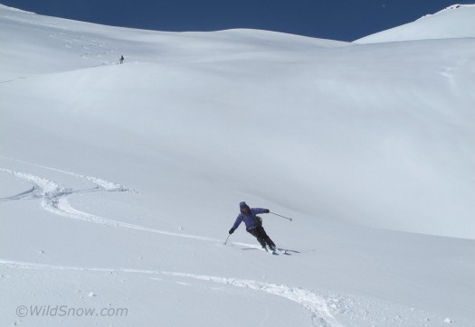 Lisa combines trad Austrian technique with an attempt at freeride. Lisa combines trad Austrian technique with an attempt at freeride.