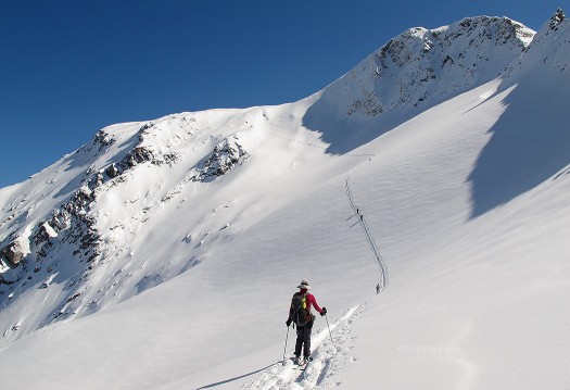 Our first highpoint of the day would be Riffler, peak to right. Our first highpoint of the day would be Riffler, peak to right.