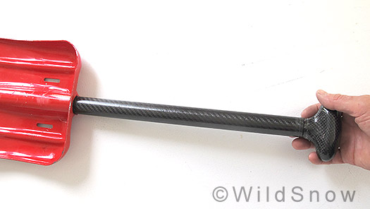 Carbon fiber avalanche shovel shaft, with carbon handle. Carbon fiber avalanche shovel shaft, with carbon handle.