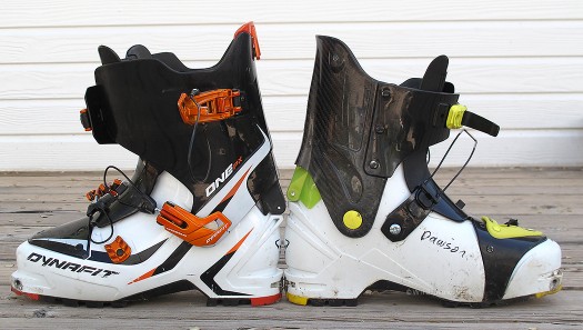Cuff height makes a boot feel stiffer and more responsive, ONE provides plenty. TLT-5 to right, ONE to left. Cuff height makes a boot feel stiffer and more responsive, ONE provides plenty. TLT-5 to right, ONE to left.
