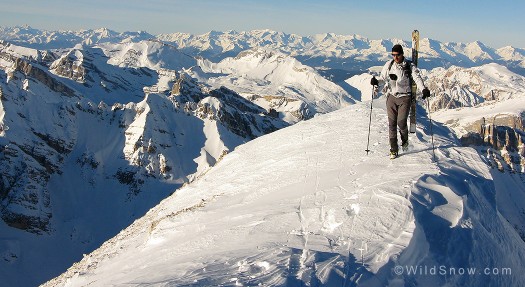 Fede during our ski of the Tofana, Dolomites, January 2011