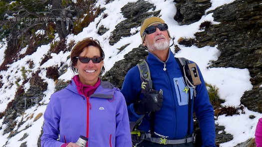 WildSnow honeymooners about half way up the climb, looking fresh? WildSnow honeymooners about half way up the climb, looking fresh?