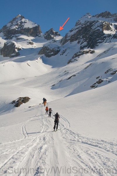 The long climb to Bertol Hut The long climb to Bertol Hut