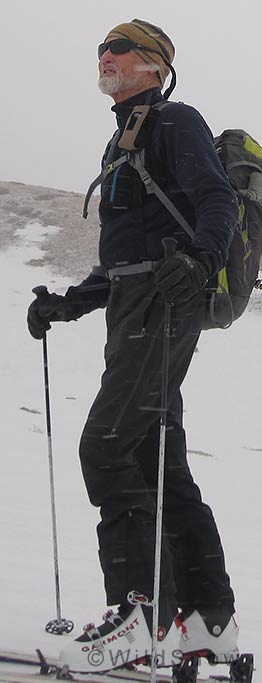 Backcountry skiing with Smartwool clothing. Backcountry skiing with Smartwool clothing.