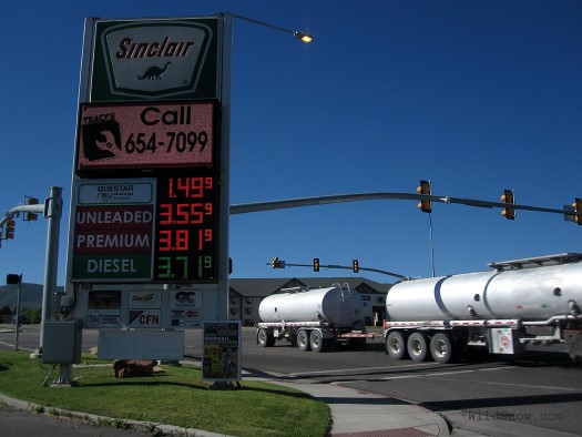 Fuel prices in Utah, interesting disparity between gas and diesel. Fuel prices in Utah, interesting disparity between gas and diesel.
