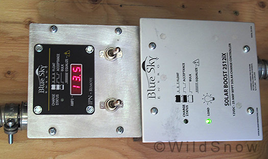 Blue Sky controller and IPN Remote Display, showing our battery voltage. Blue Sky controller and IPN Remote Display, showing our battery voltage.