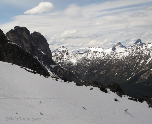 The skiing was a bit loose and slushy, but still fun when you're in a place like this.
