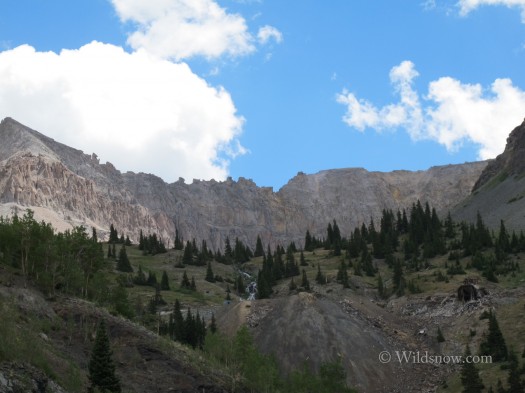 The Tomboy mine and ruins are actually on private land situated within the Uncompahgre National Forest. The Tomboy mine and ruins are actually on private land situated within the Uncompahgre National Forest.
