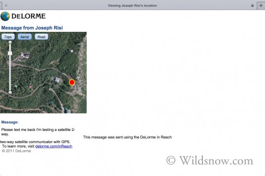 Upon receival of the text the incoming party has the ability to see where Joseph is or locate the person if it is distress call. Upon accessing this screen -- on an iPhone or computer -- the user has the option to view topo, aerial, or road view. Additionally this is not password protected or secure. Upon receival of the text the incoming party has the ability to see where Joseph is or locate the person if it is distress call. Upon accessing this screen -- on an iPhone or computer -- the user has the option to view topo, aerial, or road view. Additionally this is not password protected or secure.