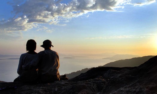 Atop Oyster Dome, overlooking the San Juan Islands. Atop Oyster Dome, overlooking the San Juan Islands.