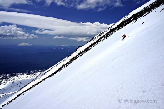 Zach's photographic interpretation of how grand the Mount Adams SW Chute are. Louie Dawson skiing. Zach's photographic interpretation of how grand the Mount Adams SW Chute are. Louie Dawson skiing.
