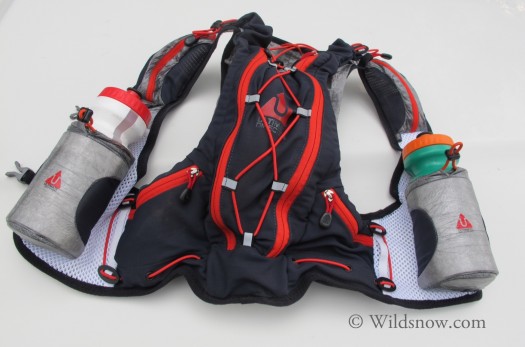 The pack’s sizing is important for stability and bottle position, so be sure to try one on. I ran with the S/M which put the bottles in a somewhat awkward position for my arms when hiking—an issue the M/L pack would remedy. The pack’s sizing is important for stability and bottle position, so be sure to try one on. I ran with the S/M which put the bottles in a somewhat awkward position for my arms when hiking—an issue the M/L pack would remedy.