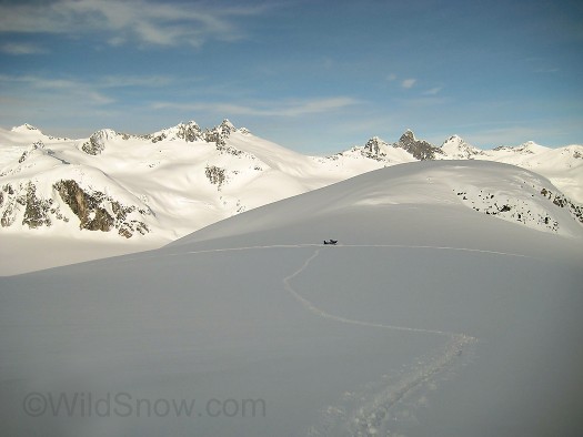Looking back at our landing strip. Looking back at our landing strip.