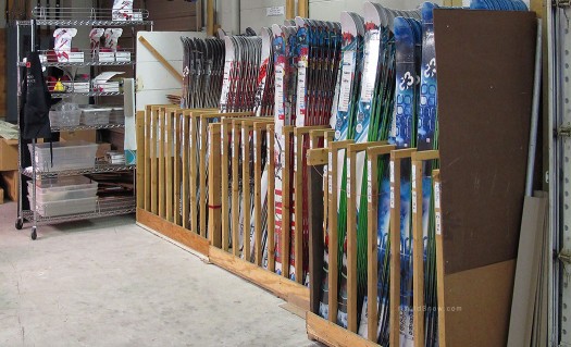 Skins and skis being readied for shipping. Skins and skis being readied for shipping.