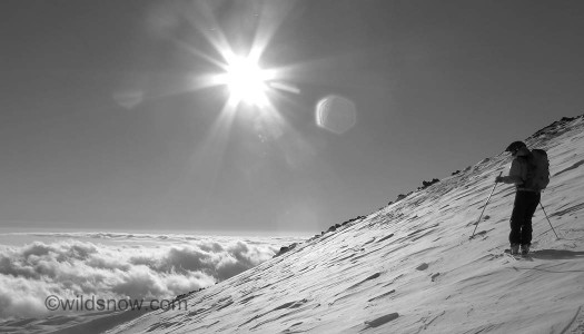 Skyler above the clouds. Skyler above the clouds.
