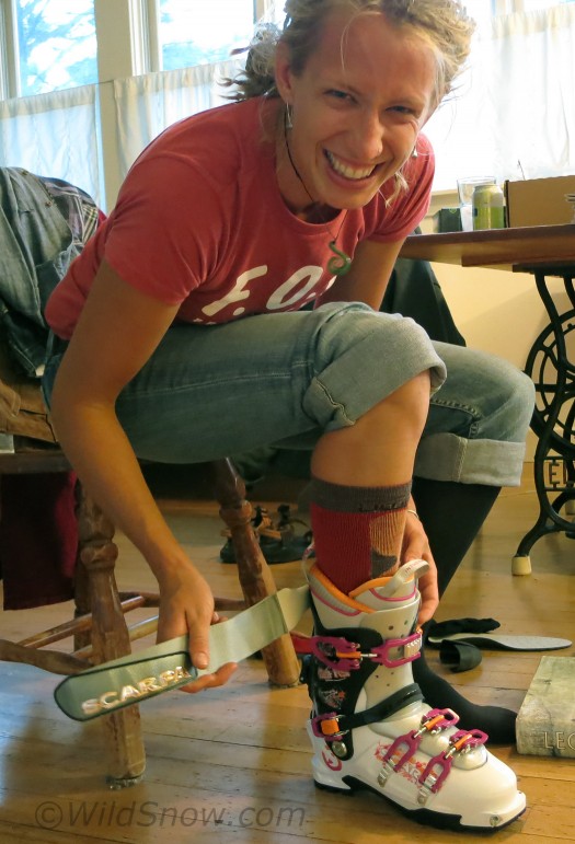 WildSnow Girl, Amy Heuer, gets set up for slaying Alaska's pow.