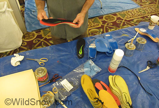 Interfacing the footbed with the boot. Interfacing the footbed with the boot.