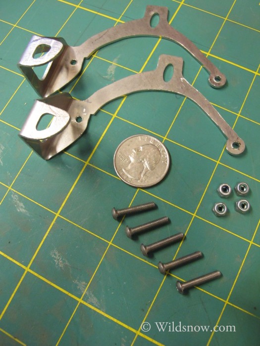 Maruelli supplied Radical Anti-twist version. Included in package: 2 anti-twists, 4 nuts with nylon locking insert, and 5 .5mm Allen head bolts. One extra in case you drop it! Maruelli supplied Radical Anti-twist version. Included in package: 2 anti-twists, 4 nuts with nylon locking insert, and 5 .5mm Allen head bolts. One extra in case you drop it!