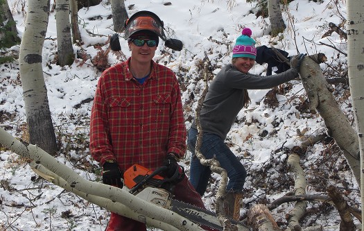 Caleb and Jennie pitched in on the last of our big slash burning project. Caleb and Jennie pitched in on the last of our big slash burning project.