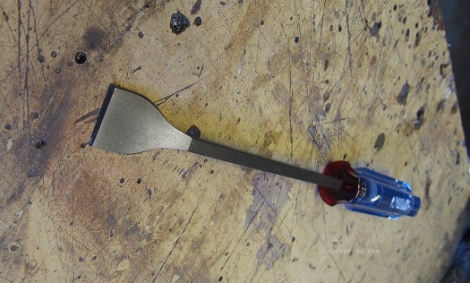 One inch gasket scraper is the starting point.