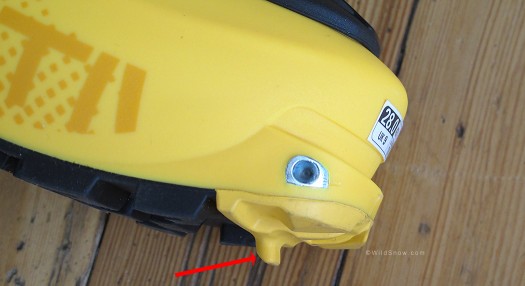 La Sportiva Spitfire toe area. La Sportiva Spitfire toe area.